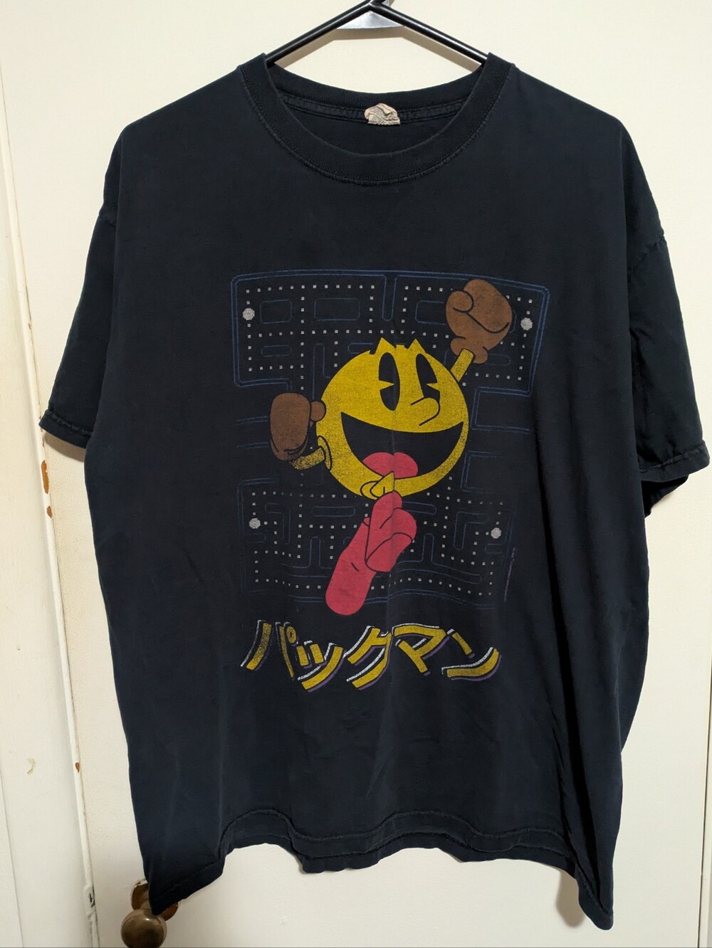 Pac-Man Japanese Katakana Graphic T-Shirt XL